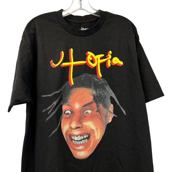 Travis Scott Men’s Official Utopia In Stereo T-Shirt Black/Multi Sz Large - Picture 2 of 7